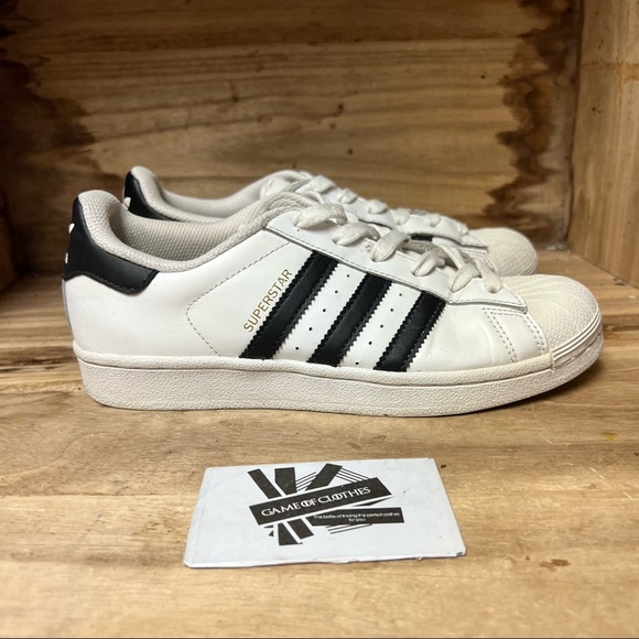 Adidas Super Star white black sneakers shoes - Picture 1 of 8